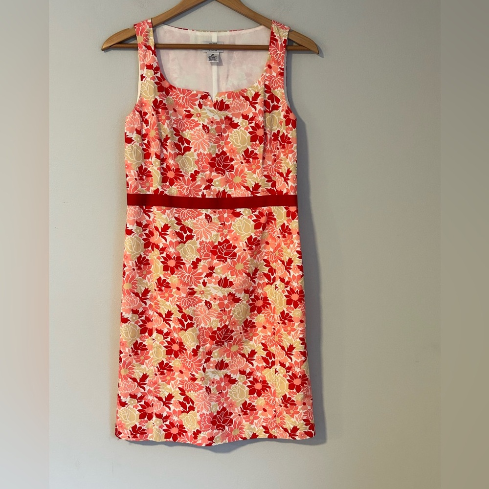 Ann Taylor LOFT Petites 8P Floral Sleeveless Dress